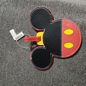 Leather Mickey Mouse Luggage Tag - NEW